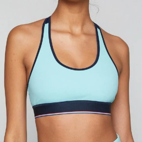 4 Laps Circuit Sports Bra In Confetti Camo Blue Size S NWT MSRP $58 - Picture 2 of 11